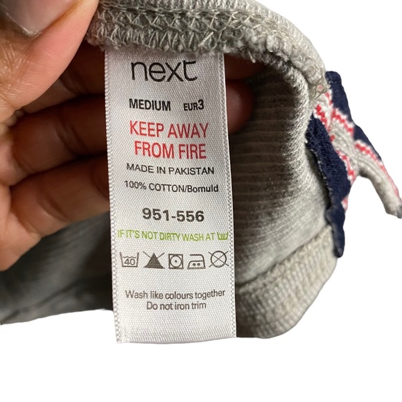 Next Men's Light Gray Henley 100% Cotton Sweatshirt Hoodie - Picture 6 of 7